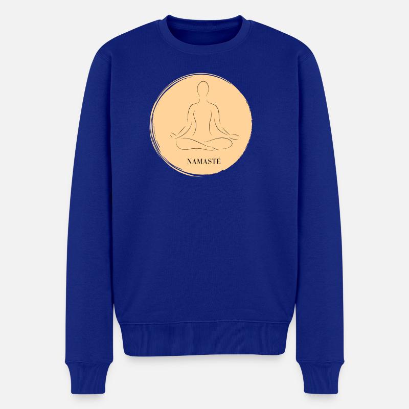 Namaste yoga - Männer Premium Bio Pullover - Royalblau
