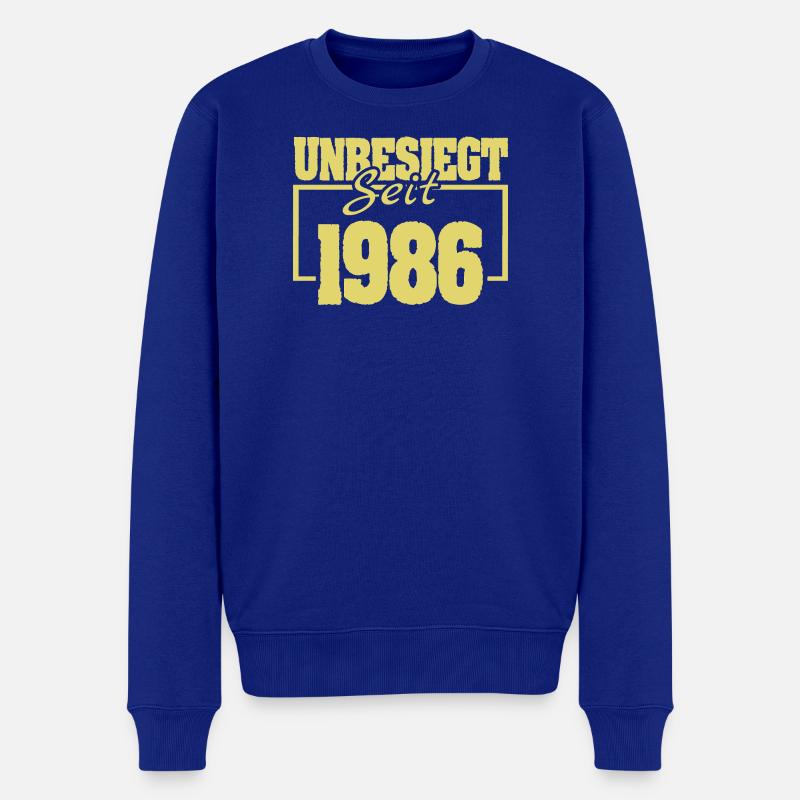 Unbesiegt 1986 - Männer Premium Bio Pullover - Royalblau