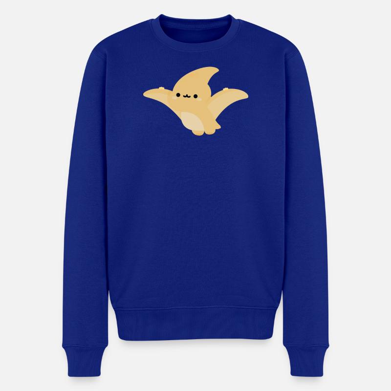 Kawaii Pterodaktylus Mohn - Männer Premium Bio Pullover - Royalblau
