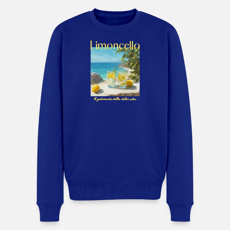 Limonecello am Strand - Männer Premium Bio Pullover - Royalblau