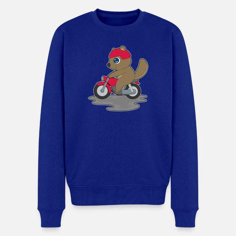Beaver Motorcycle - Pull Premium bio Homme - bleu roi