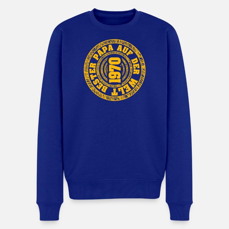 1970 - Männer Premium Bio Pullover - Royalblau
