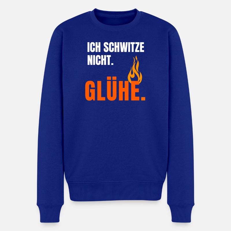 Ich Glühe Schon - Männer Premium Bio Pullover - Royalblau