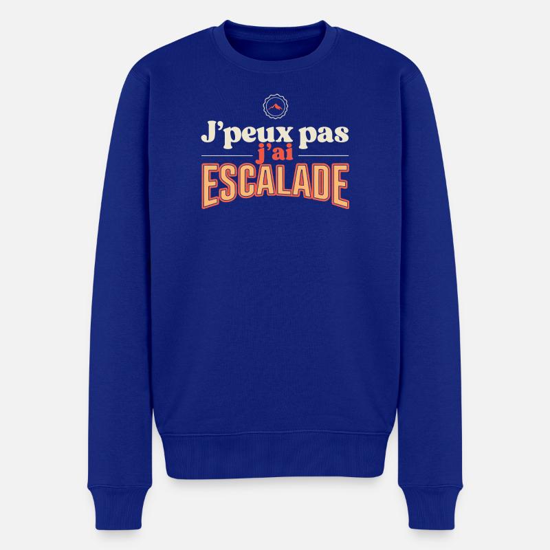 J'peux pas j'ai Escalade - Pull Premium bio Homme - bleu roi