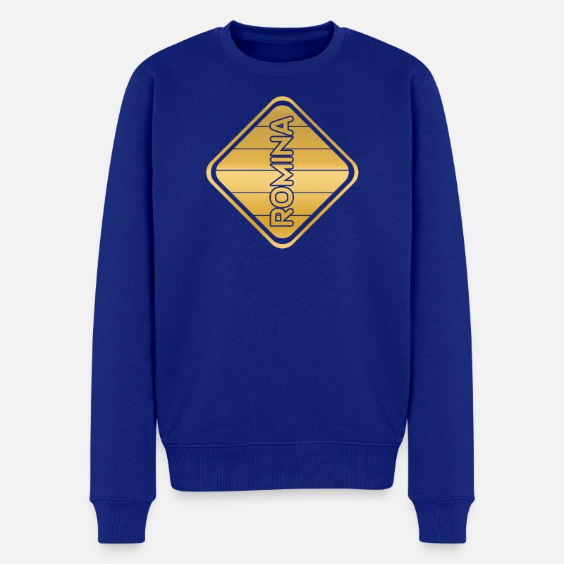Romina als Ehefrau - Männer Premium Bio Pullover - Royalblau