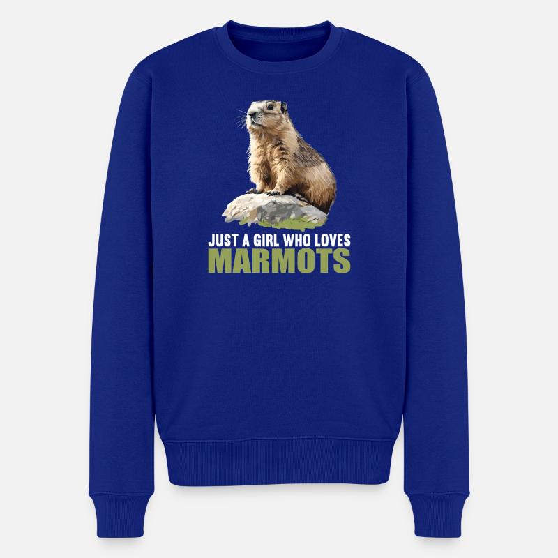 Marmottes Marmotte - Pull Premium bio Homme - bleu roi