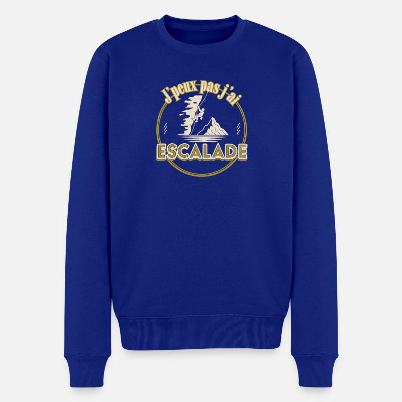 J’peux pas j’ai Escalade - Pull Premium bio Homme - bleu roi