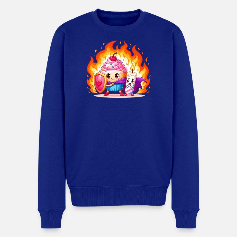 Feuerkuchenhelden Duo - Männer Premium Bio Pullover - Royalblau