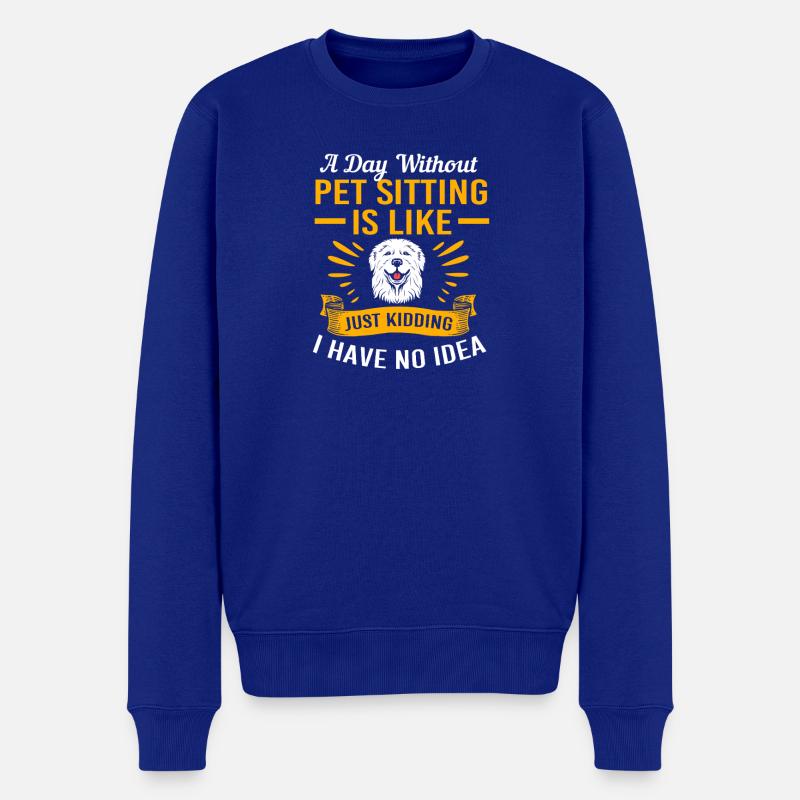 Haustier Sitter Haustiere Babysitter - Männer Premium Bio Pullover - Royalblau