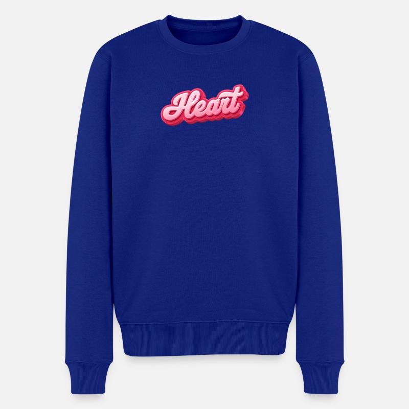 Herzglanz Script Schriftzug - Männer Premium Bio Pullover - Royalblau