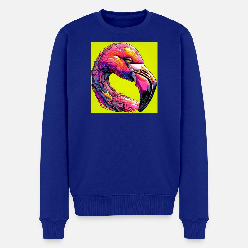 Flamingo - Männer Premium Bio Pullover - Royalblau
