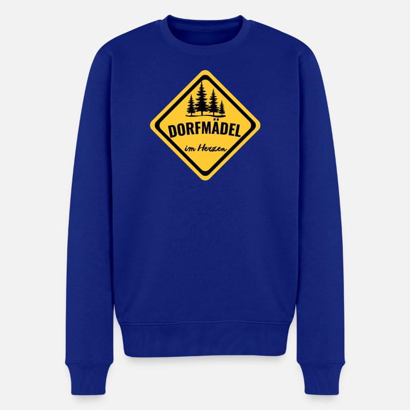 Dorfmädel im Herzen - Männer Premium Bio Pullover - Royalblau