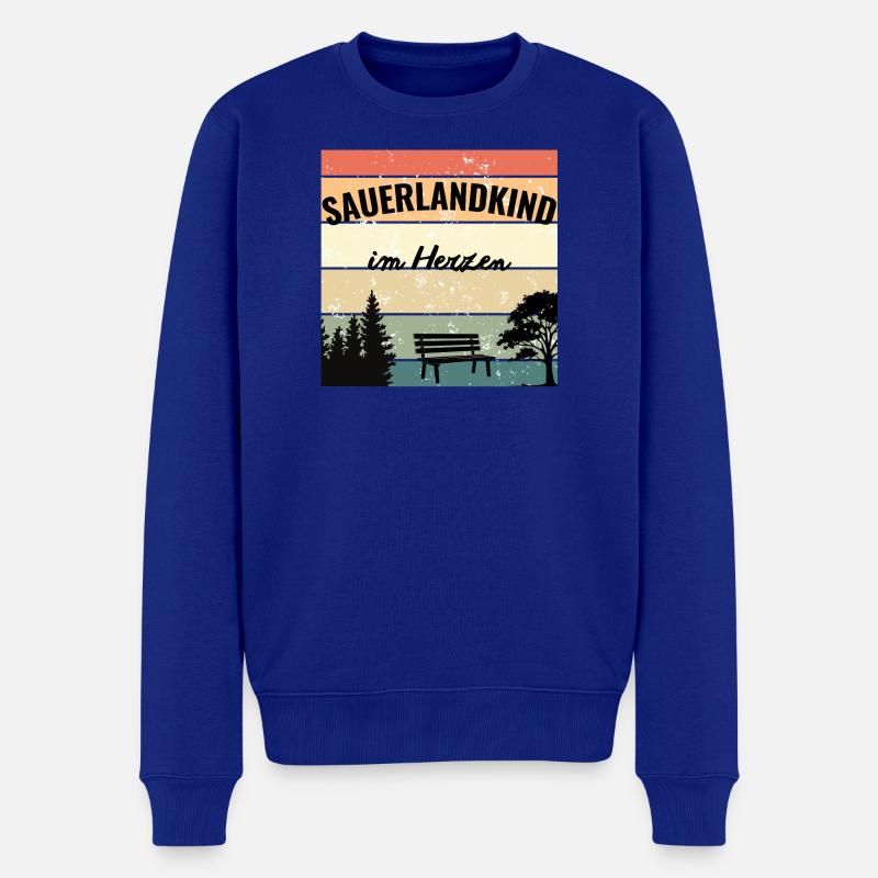 Sauerlandkind im Herzen - Männer Premium Bio Pullover - Royalblau