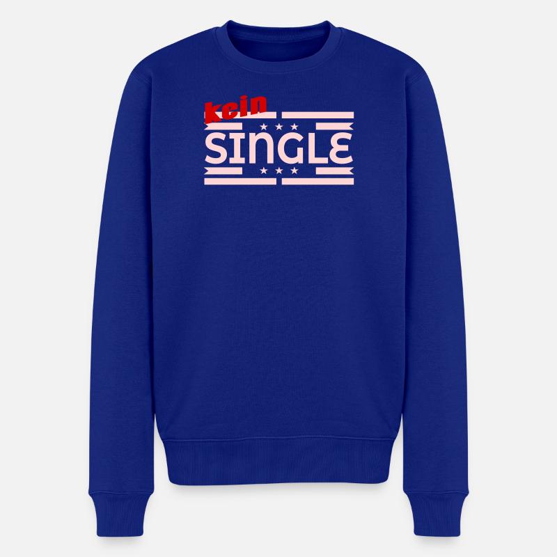 PAS CÉLIBATAIRE - Relation - Pull Premium bio Homme - bleu roi
