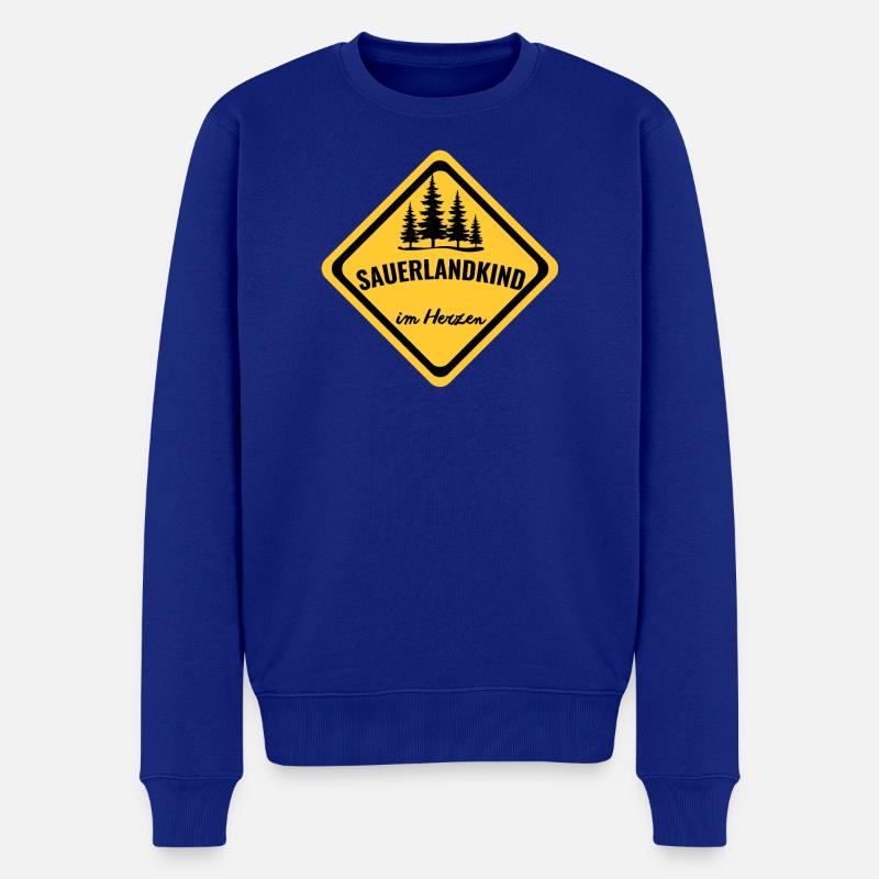 Sauerlandkind im Herzen - Männer Premium Bio Pullover - Royalblau