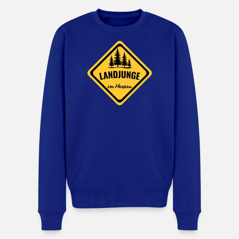 Landjunge im Herzen - Männer Premium Bio Pullover - Royalblau