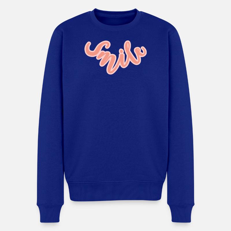 Sourire - Pull Premium bio Homme - bleu roi
