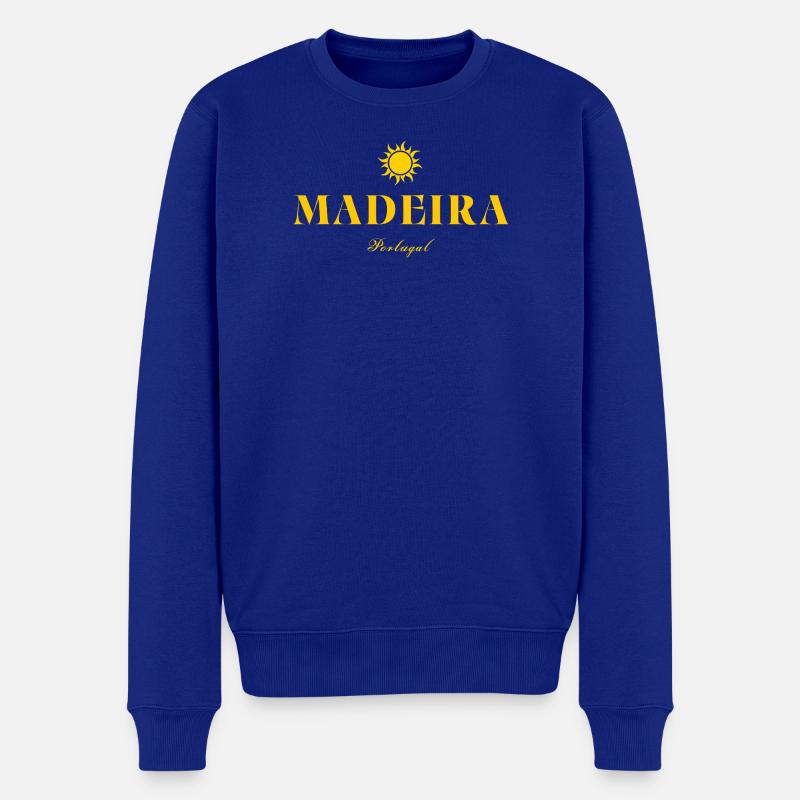 Madeira, Portugal, Sun - Männer Premium Bio Pullover - Royalblau