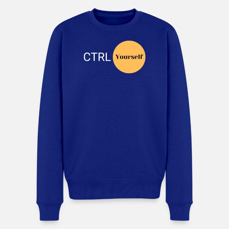 CTRL Sich selbst - Männer Premium Bio Pullover - Royalblau