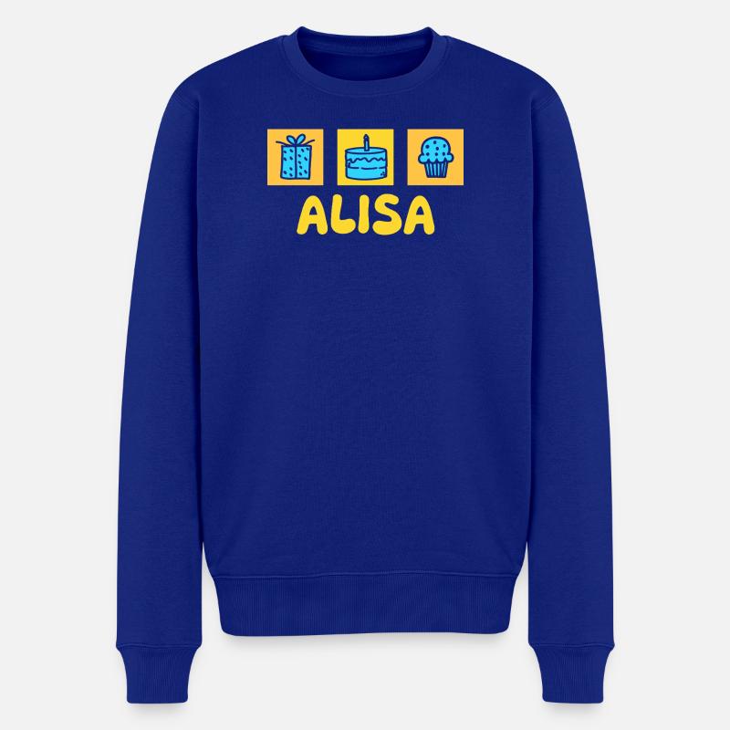 Alisa - Männer Premium Bio Pullover - Royalblau