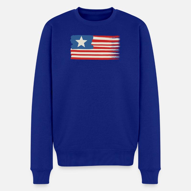 Une étoile Drapeau des États-Unis - Pull Premium bio Homme - bleu roi