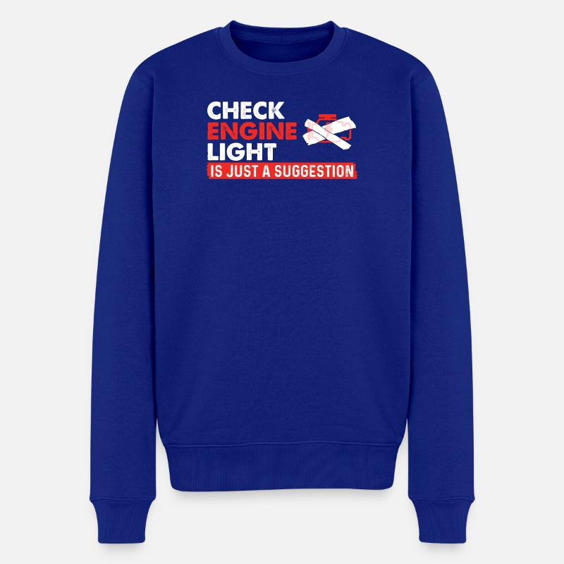 Check Engine Light Suggestion Rennwagen - Männer Premium Bio Pullover - Royalblau