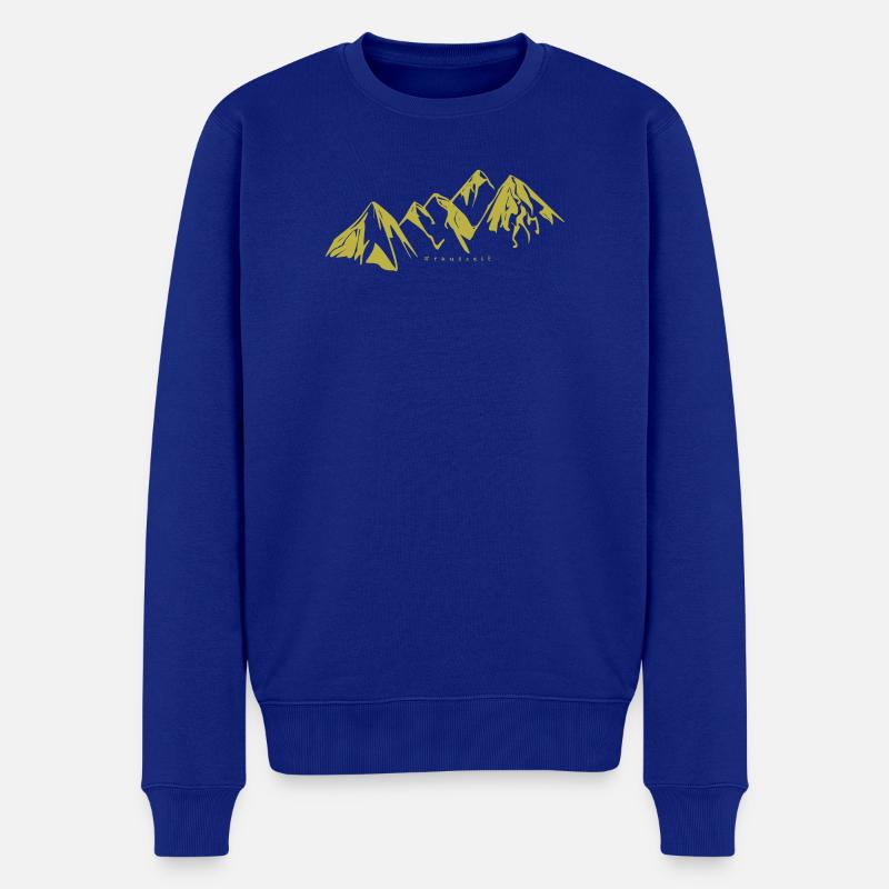 Berge - Männer Premium Bio Pullover - Royalblau
