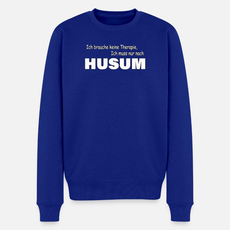 Therapie HUSUM - Männer Premium Bio Pullover - Royalblau