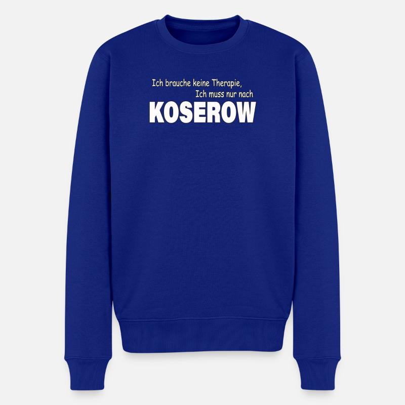 Therapie KOSEROW - Männer Premium Bio Pullover - Royalblau