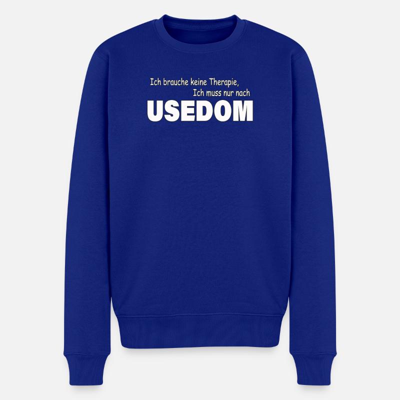 Therapie USEDOM - Männer Premium Bio Pullover - Royalblau