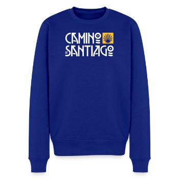 Camino de Santiago | Way of St. James | Art Deco Typo - Men's Premium Organic Jumper - royal blue - Front - Thijin (182cm)