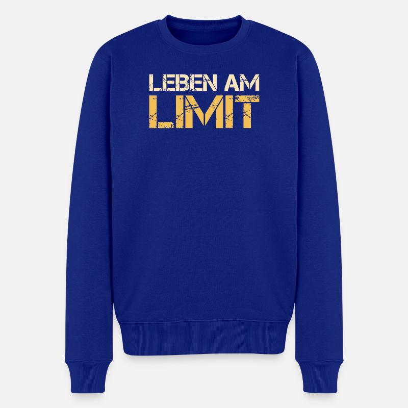 Leben am Limit - Männer Premium Bio Pullover - Royalblau