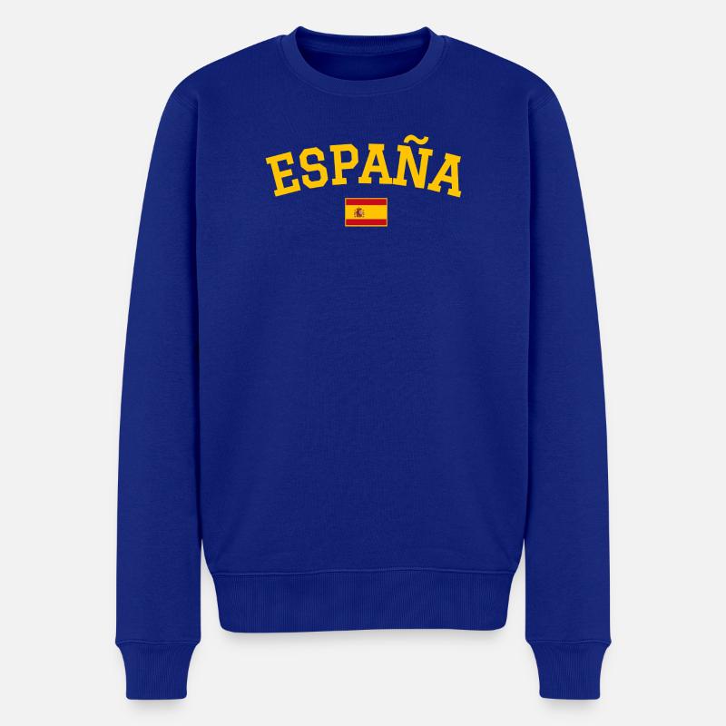 Conception du drapeau de l’Espagne - Pull Premium bio Homme - bleu roi