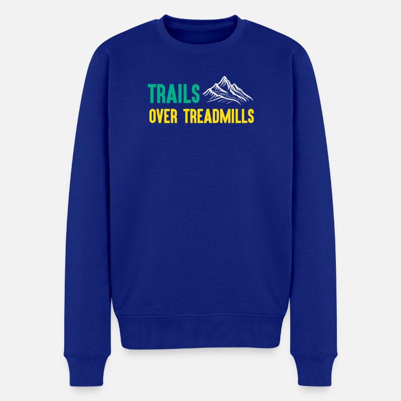 Trail Running - Sentiers sur tapis roulants - Pull Premium bio Homme - bleu roi