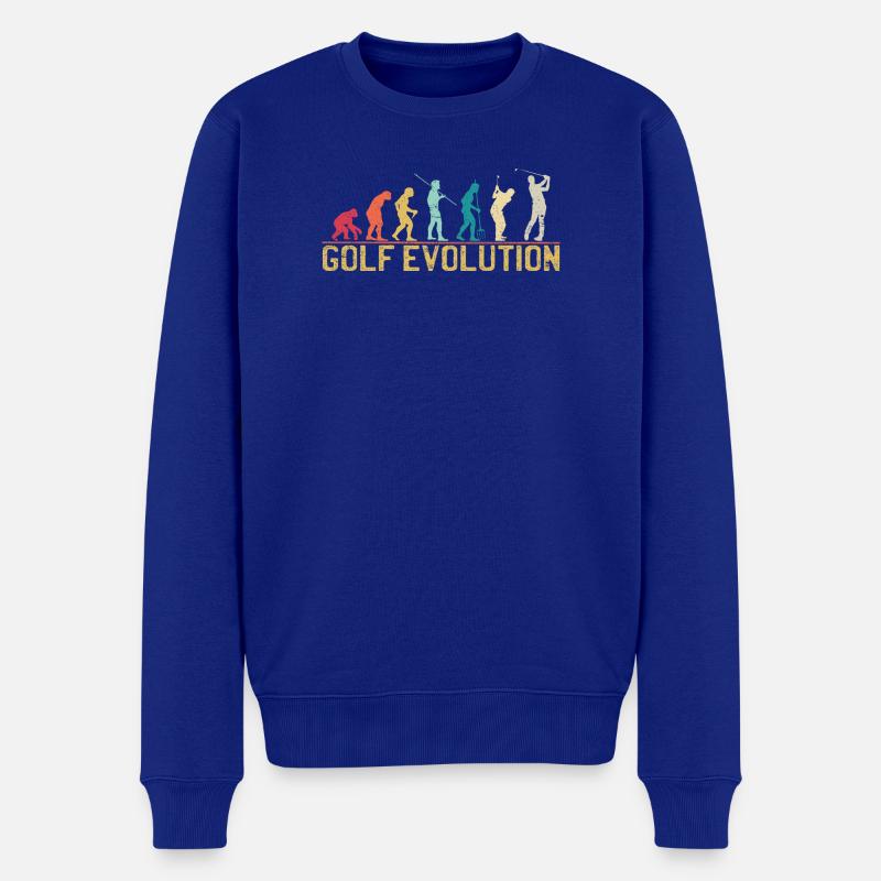 Golf Evolution Silhouette Design - Männer Premium Bio Pullover - Royalblau