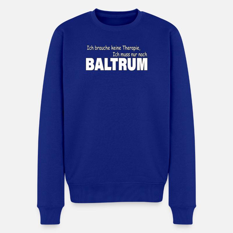 Therapie BALTRUM - Männer Premium Bio Pullover - Royalblau