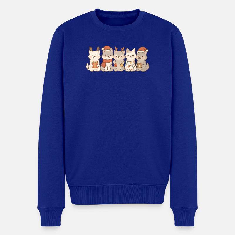 Arktische Wölfe Kinder Jungen Mädchen Weihnachtswö - Männer Premium Bio Pullover - Royalblau