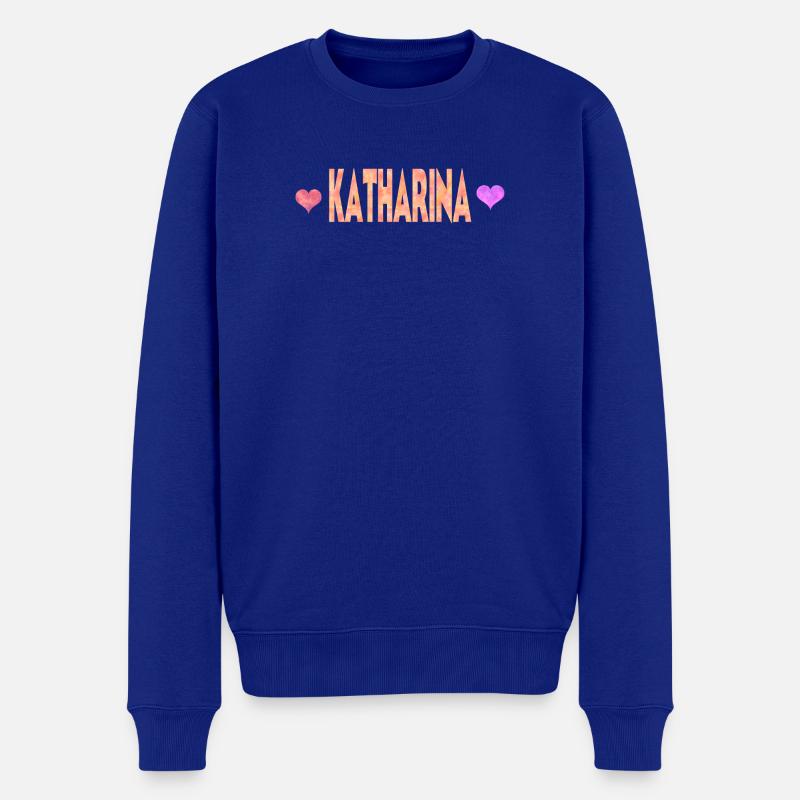 Katharina - Männer Premium Bio Pullover - Royalblau