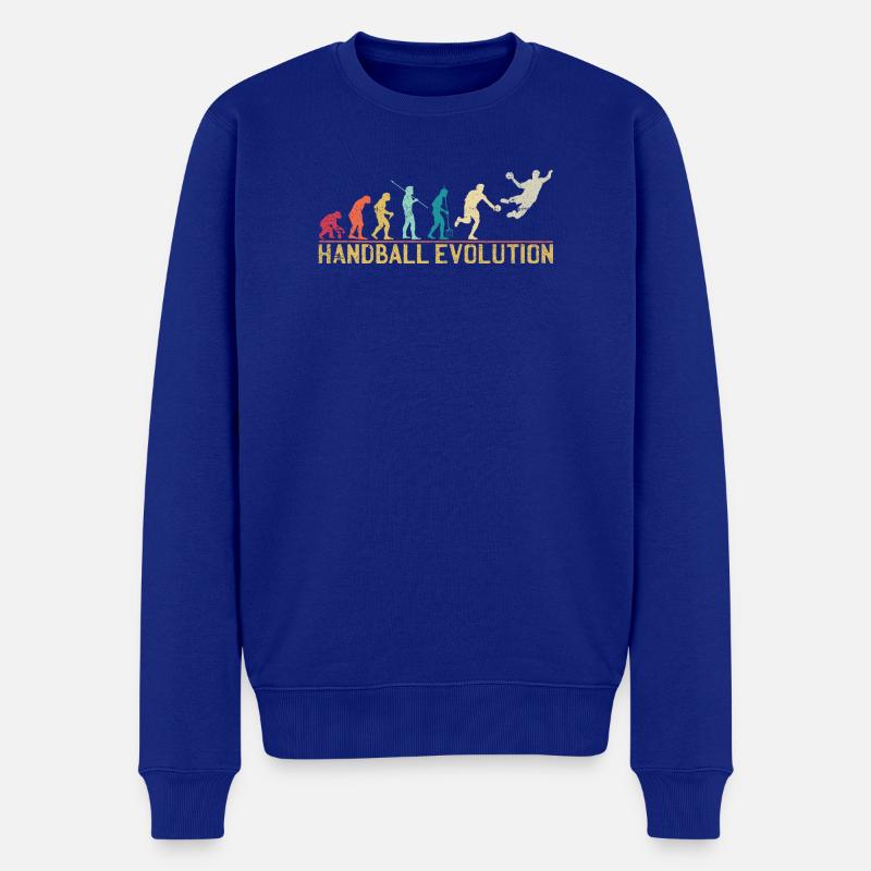 Handball Evolution Progression Design - Men's Premium Organic Jumper - royal blue