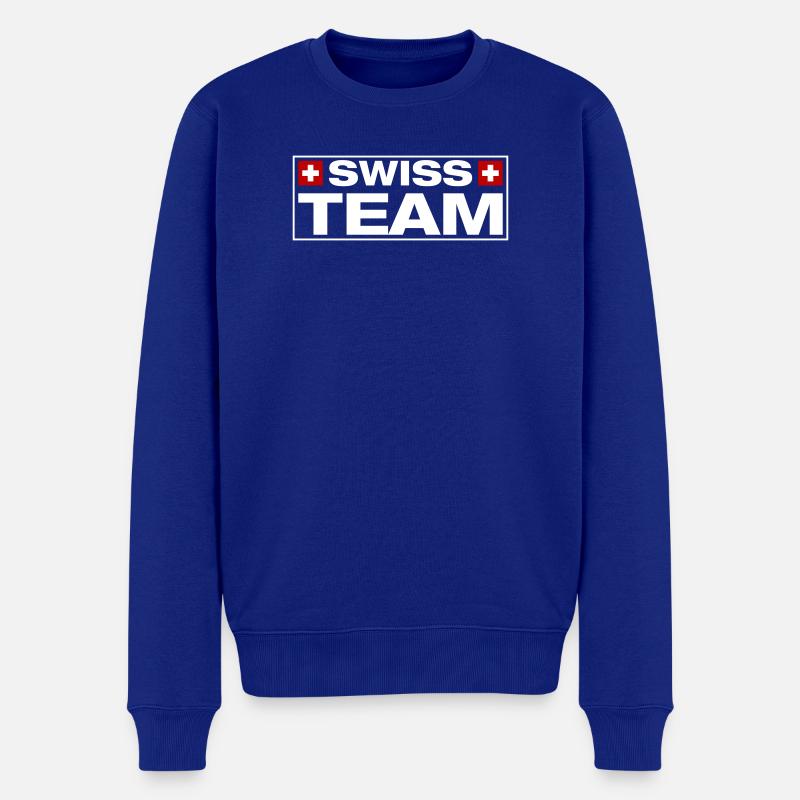 Team Swiss Schweiz - Männer Premium Bio Pullover - Royalblau