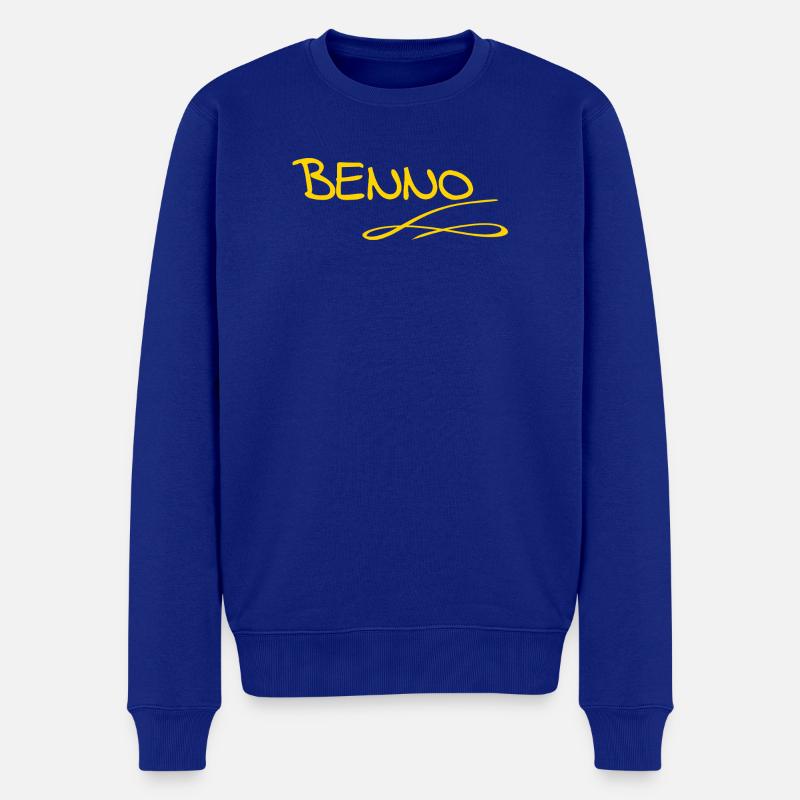 Geschenk für Benno - Männer Premium Bio Pullover - Royalblau