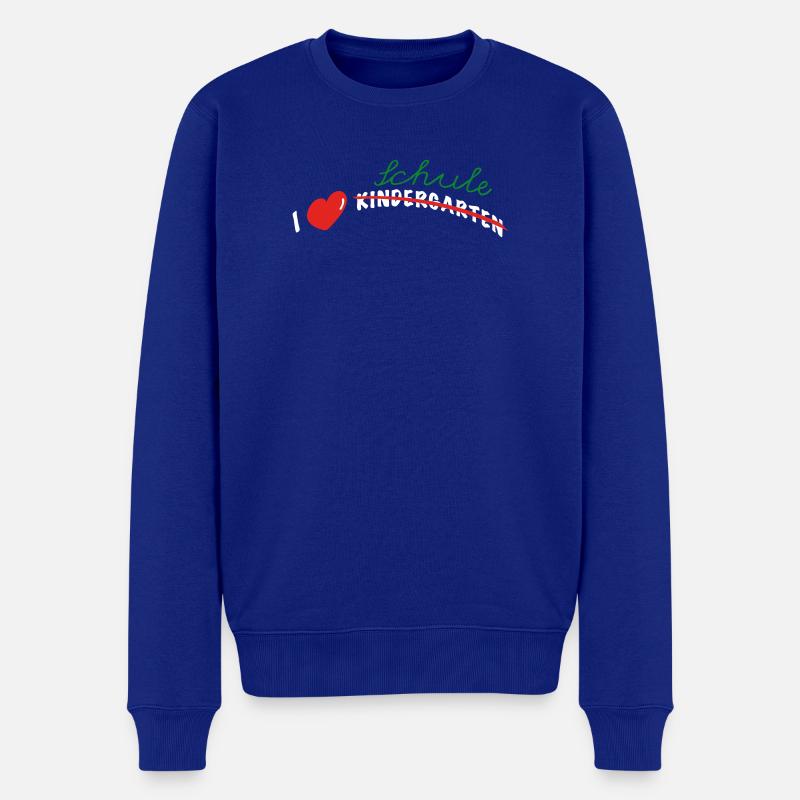 I love Schule - Männer Premium Bio Pullover - Royalblau
