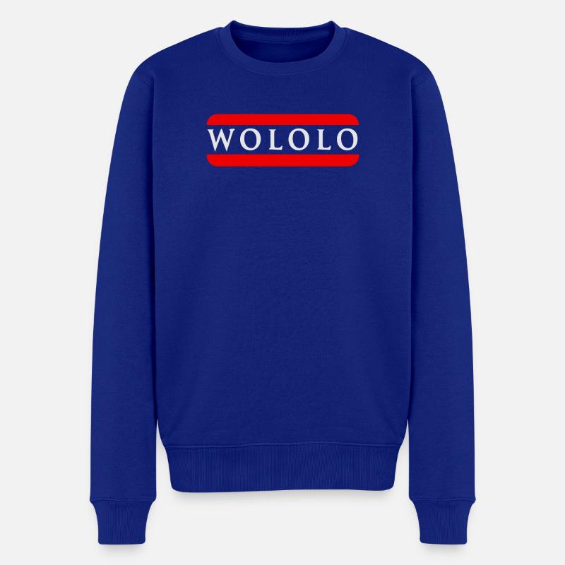 Wololo - 2a - Mobii_3 Edition - blanc - Pull Premium bio Homme - bleu roi