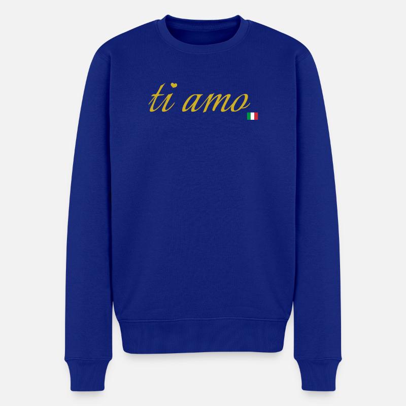 ti amo - Männer Premium Bio Pullover - Royalblau