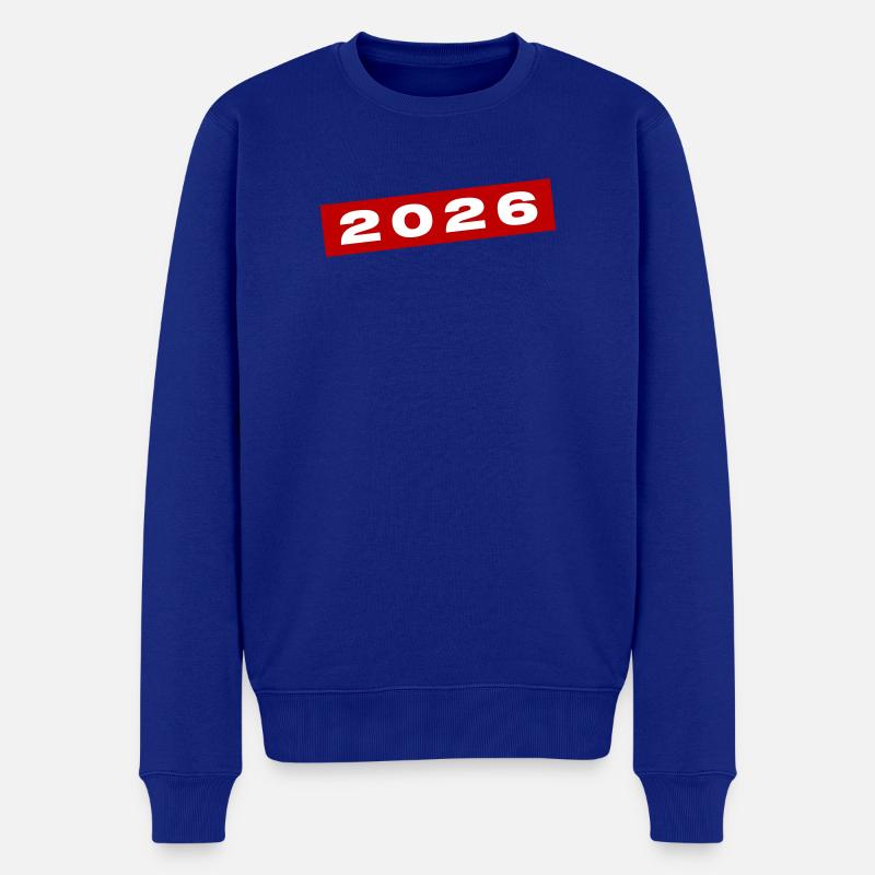 2026 Jahr - Männer Premium Bio Pullover - Royalblau