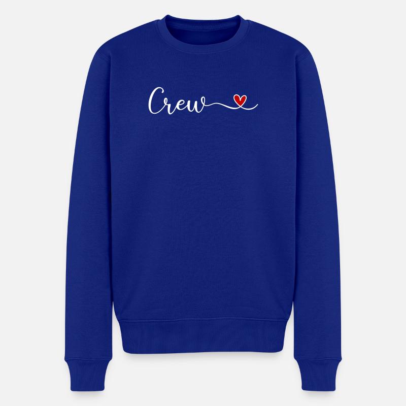Crew - Männer Premium Bio Pullover - Royalblau