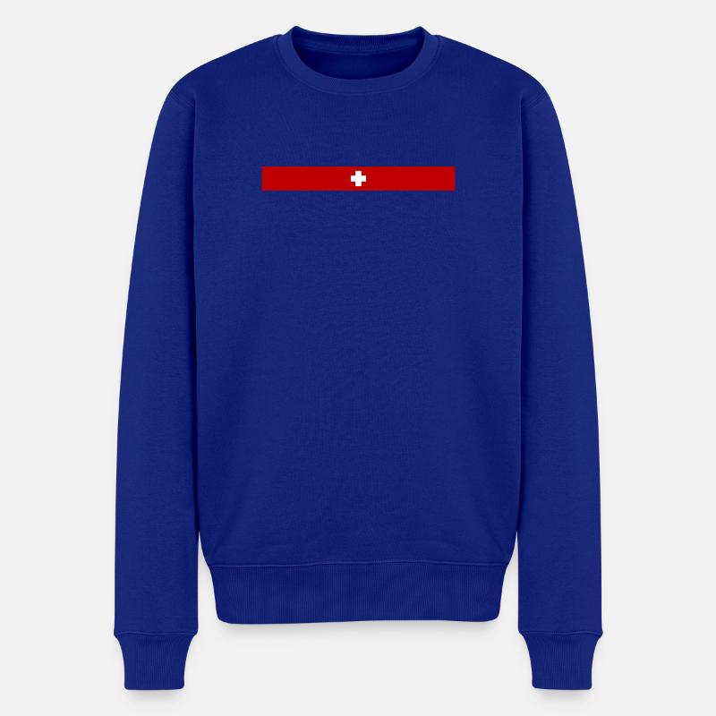 Drapeau suisse Drapeau suisse - Pull Premium bio Homme - bleu roi