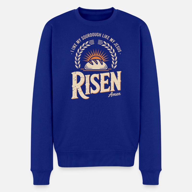 Lever du levain - Pull Premium bio Homme - bleu roi
