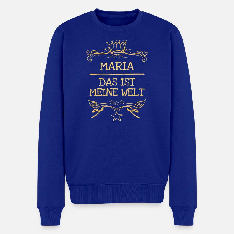 Frau Maria - Männer Premium Bio Pullover - Royalblau