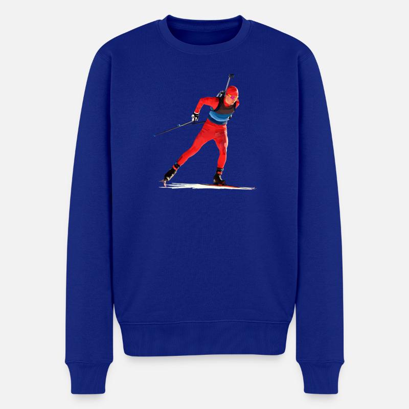Biathlon - Männer Premium Bio Pullover - Royalblau